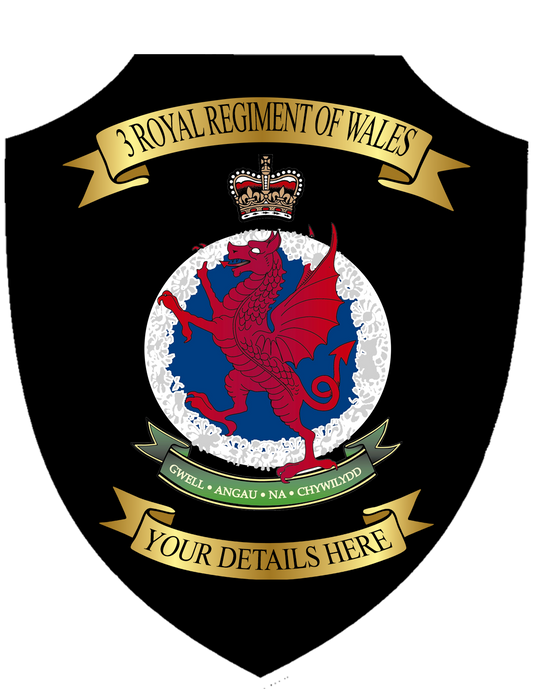 Personalised Royal Regiment of Wales Shield