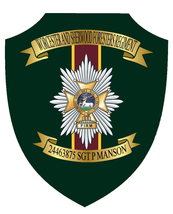 Worcestershire and Sherwood Foresters regiment shield