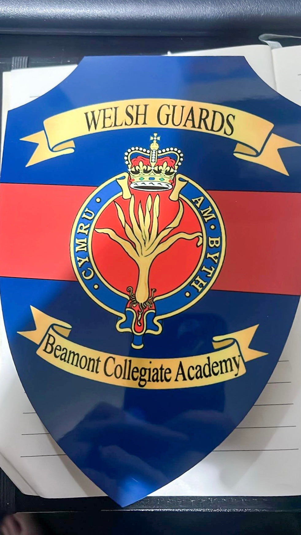 Personalised Welsh Guards shields