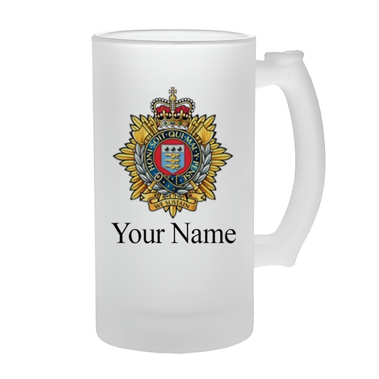 Personalised Royal Logistic Corps Frosted Glass Tankard