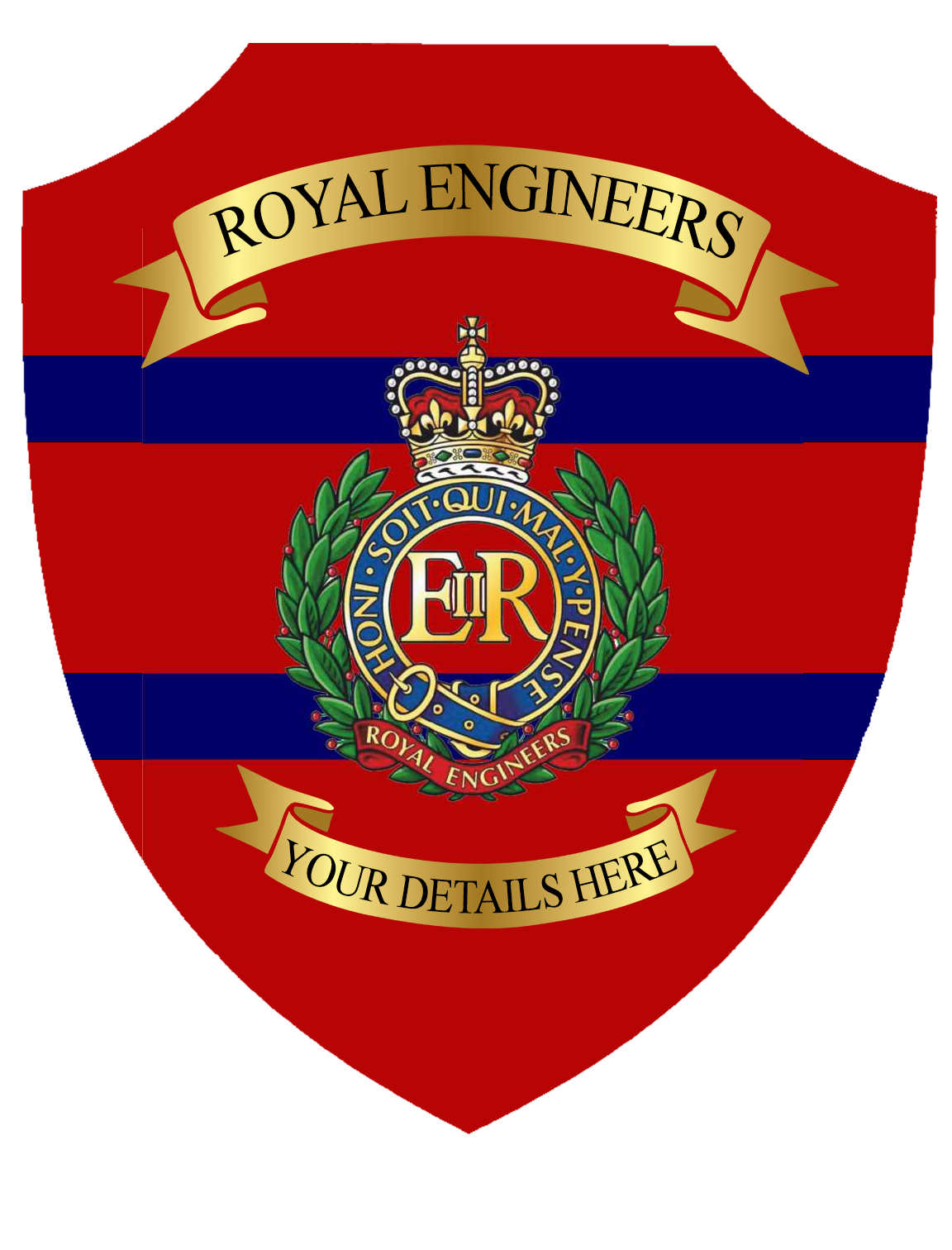 Personalised Royal Engineers Shield