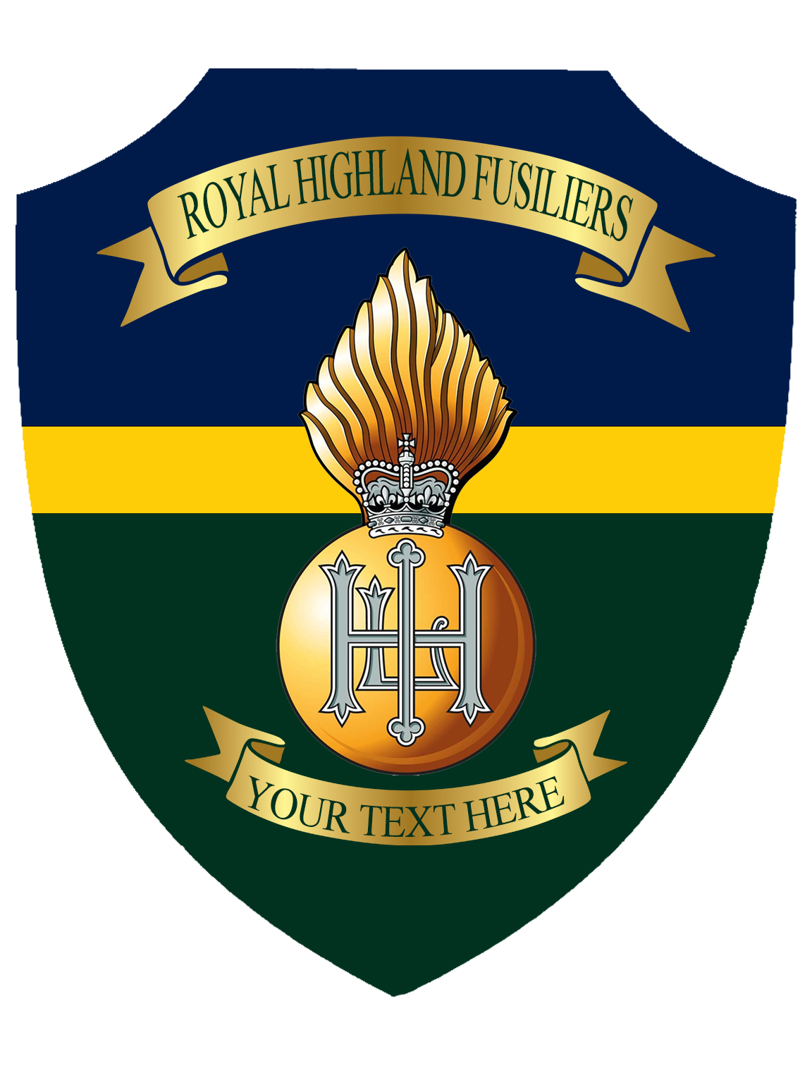 Personalised Royal Highland Fusiliers Shield