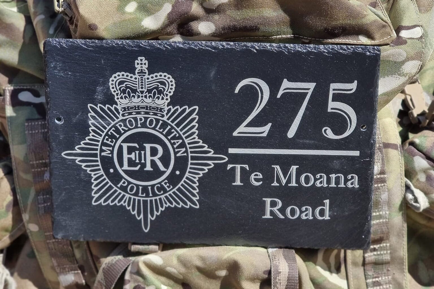 Engraved Met Police Slate door plaque