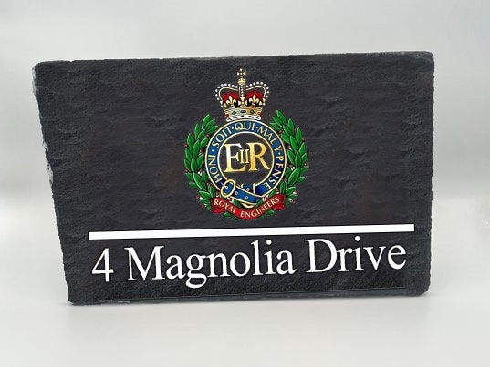 Colour  Royal Engineers sapper wall plaque - personalised