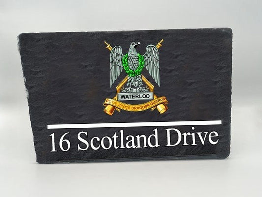 Colour  Royal Scots Dragoon Guards wall plaque - personalised