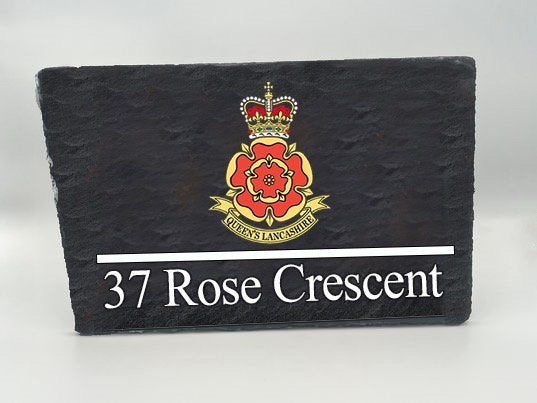 Colour QLR Queens Lancashire Regiment wall plaque - personalised