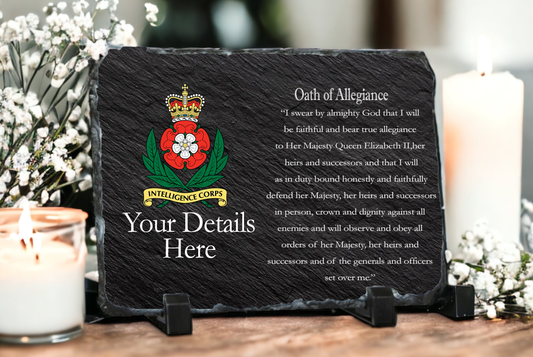 Personalised Intelligence Corps Oath of Allegiance Slate