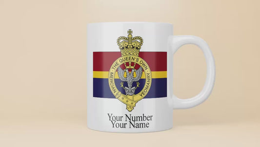 Personalised Queens own Mercian yeomanry mug