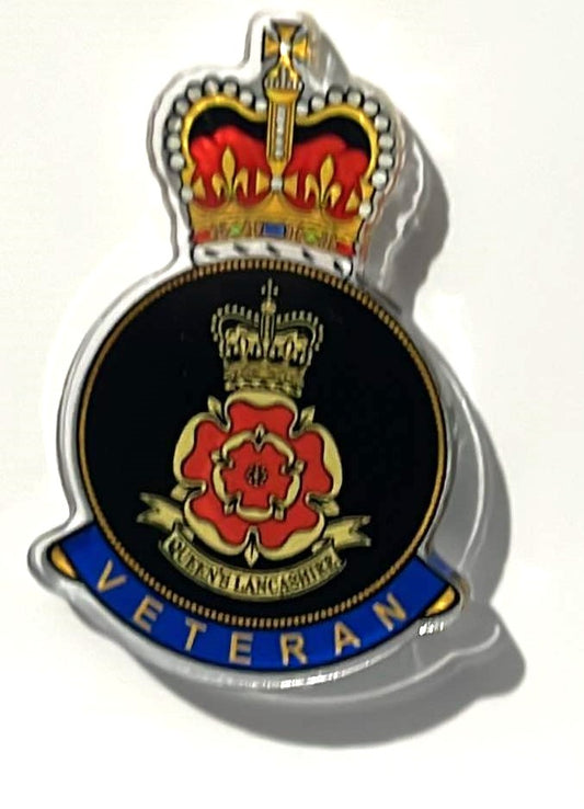 Queens Lancashire Regiment Pin Badge 40mm Acrylic