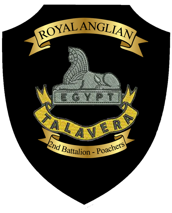 Personalised Royal Anglian regimental shield The Poachers