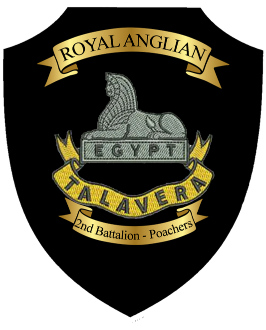 Personalised Royal Anglian regimental shield The Poachers