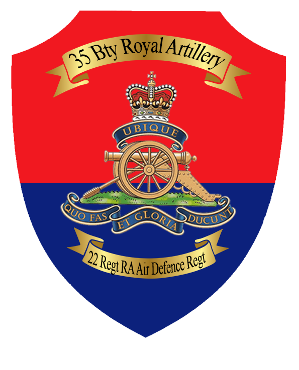 Personalised Royal Artillery Regiment wall shield