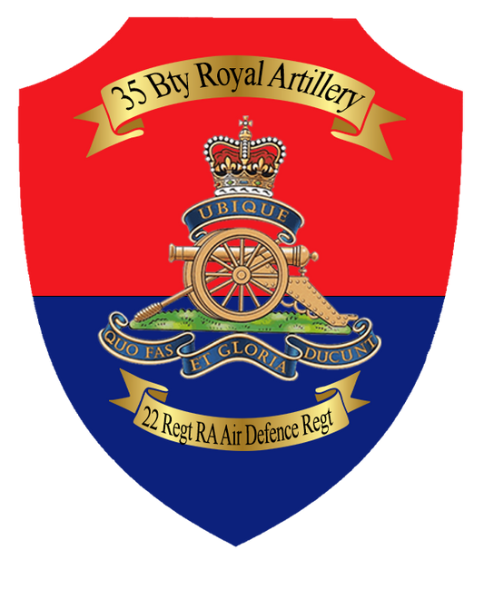 Personalised Royal Artillery Regiment wall shield